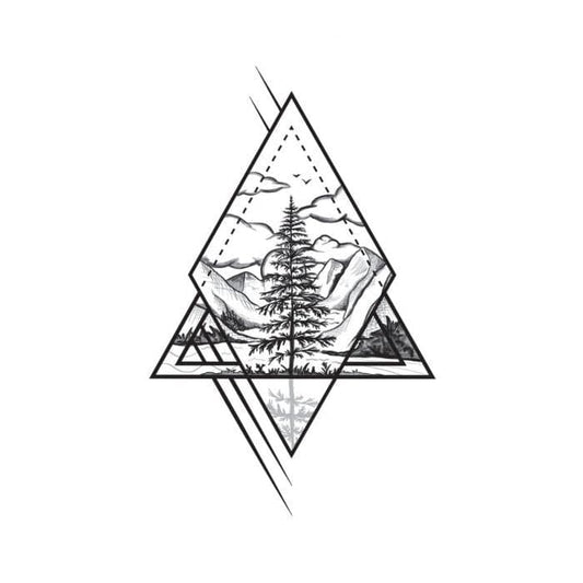 Diamond Nature Scene Temporary Tattoo