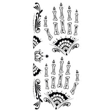 Day of the Dead Black and White Temporary Tattoo