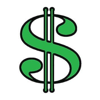 Dollar Sign Temporary Tattoo