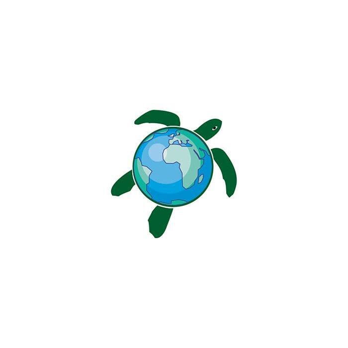 Earth Turtle Temporary Tattoo