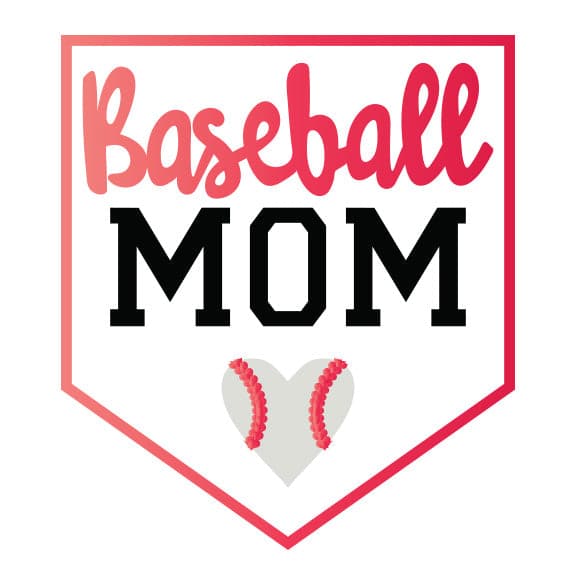 Baseball Mom Plate Metallic Temporary Tattoo