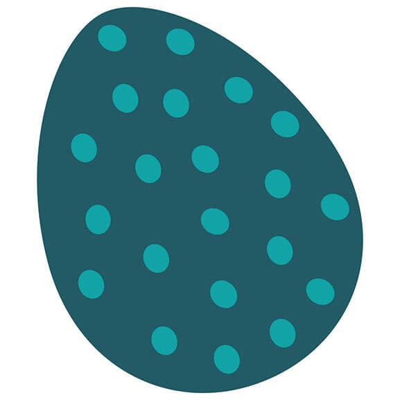 Blue Polka Dot Easter Egg Temporary Tattoo