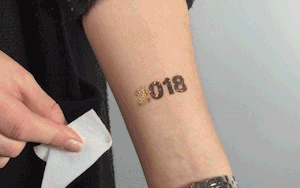 erase temporary tattoo