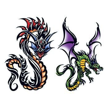 Ethelinda Dragons Temporary Tattoo Set