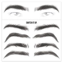 Men's Black Eyebrow Temporary Tattoos