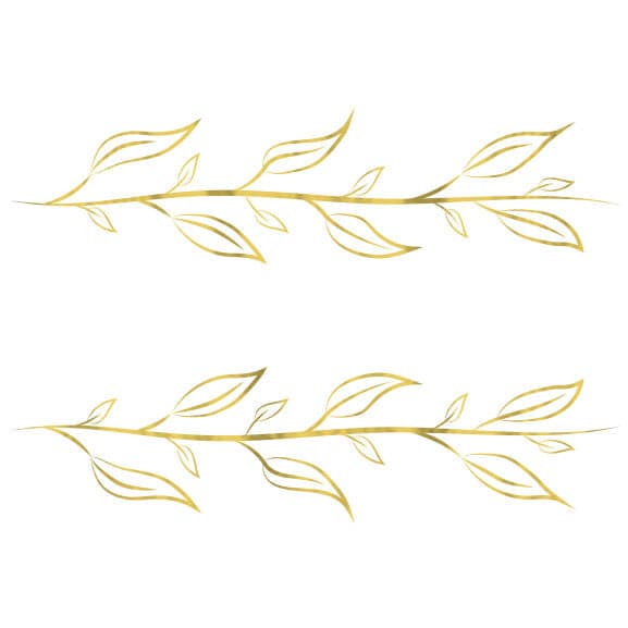 Metallic Gold Leaf Armband Temporary Tattoo
