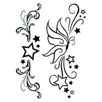 Fashion: Modern Stars & Butterfly Temporary Tattoos