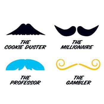 Fingerstaches: The Cookie Duster Temporary Tattoo Set