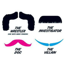 Fingerstaches: The Wrestler Temporary Tattoo Set