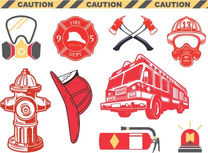 Firefighter Safety Set of Temporary Tattoos