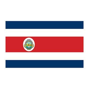 Flag of Costa Rica Temporary Tattoo