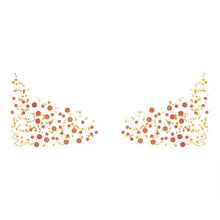 Metallic Flashy Freckles Face Temporary Tattoo - Gold & Red (Large)