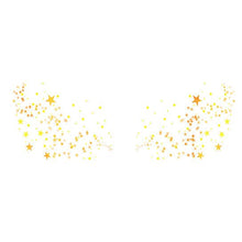 Metallic Flashy Freckles Face Temporary Tattoo- Orange & Gold Stars