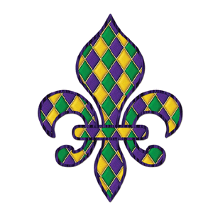 Metallic Mardi Gras Fleur de Lis Temporary Tattoo