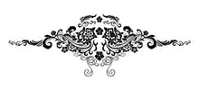 Floral Scrolls Sternum Bikini Temporary Tattoo