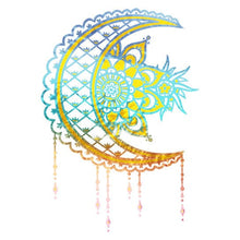 Metallic Bohemian Moon Temporary Tattoo