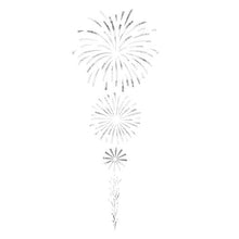 Silver Fireworks Temporary Tattoo