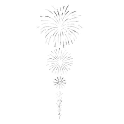 Silver Fireworks Temporary Tattoo