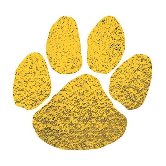 Metallic Gold Paw Temporary Tattoo