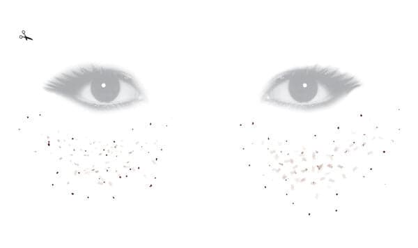 Realistic Dark Freckle Face Temporary Tattoo