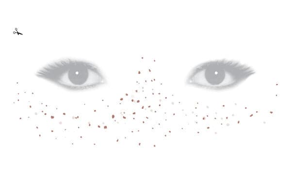 Realistic Medium Freckle Face Temporary Tattoo