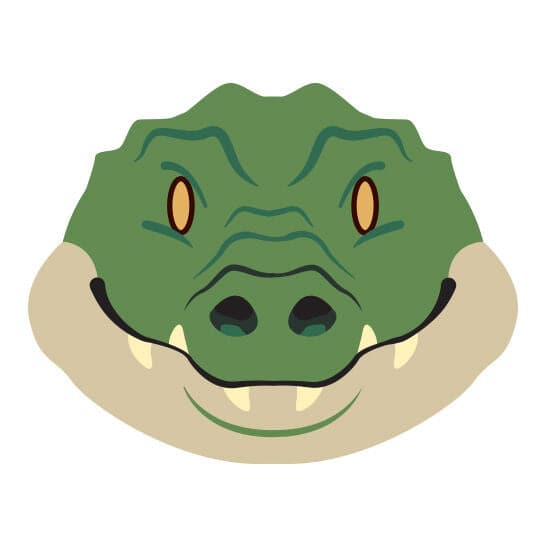 Gator Face Temporary Tattoo