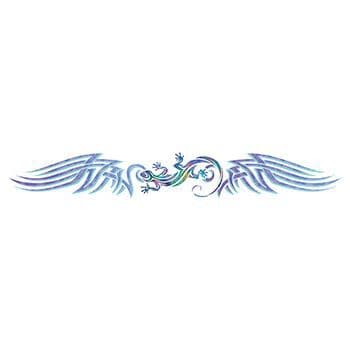 Gecko Tribal Band Temporary Tattoo