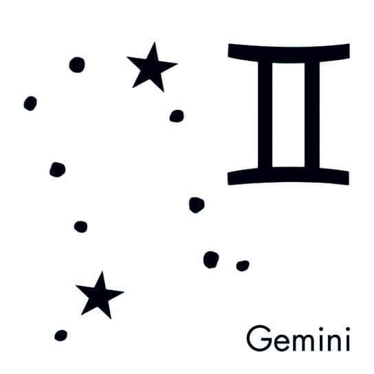 Gemini Astrological Temporary Tattoo