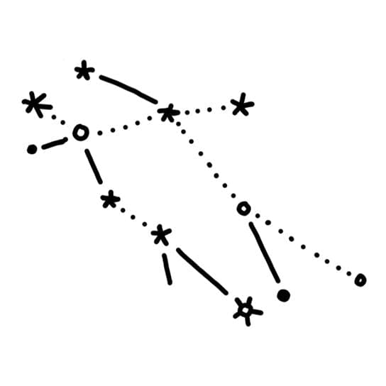 Gemini Constellation Temporary Tattoo