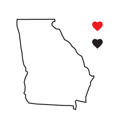 Georgia State Pride Temporary Tattoo