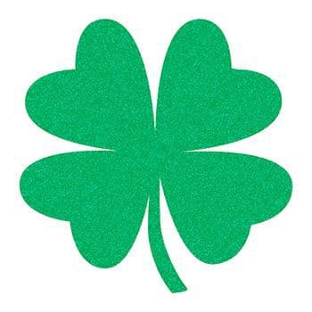 Glitter Four Leaf Clover Temporary Tattoo