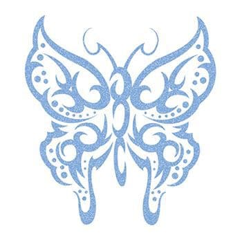 Glitter Light Colored Butterfly Temporary Tattoos