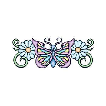 Glitter Pastel Butterfly Temporary Tattoos