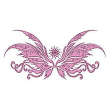 Glitter Pink Wing Lower Back Temporary Tattoo