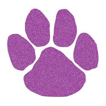 Glitter Purple Paw Print Temporary Tattoo