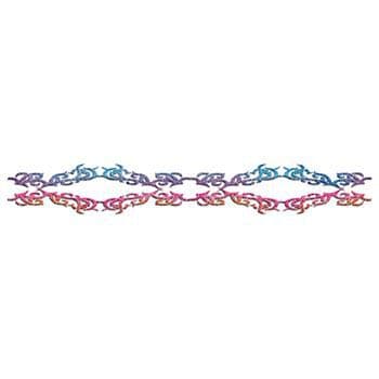 Glitter Red and Blue Barbed Wire Band Temporary Tattoo