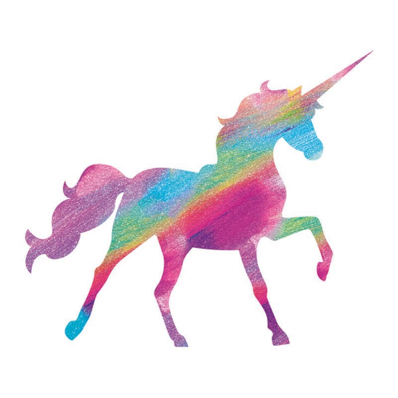 Glitter Rainbow Unicorn Temporary Tattoo