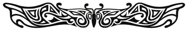 Glow in the Dark Butterfly Band Temporary Tattoo