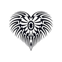 Glow in the Dark Tribal Heart Temporary Tattoo