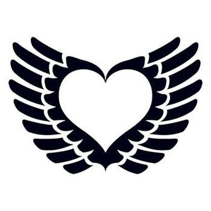 Glow in the Dark Winged Heart Temporary Tattoo