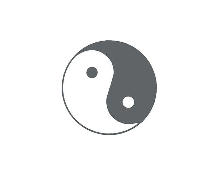 Glow in the Dark Yin Yang Temporary Tattoo