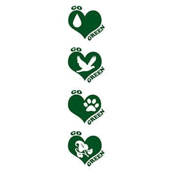 Go Green Temporary Tattoo Set