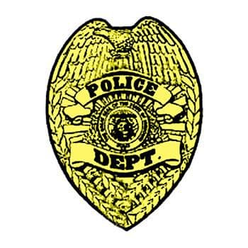Gold Police Badge Temporary Tattoo