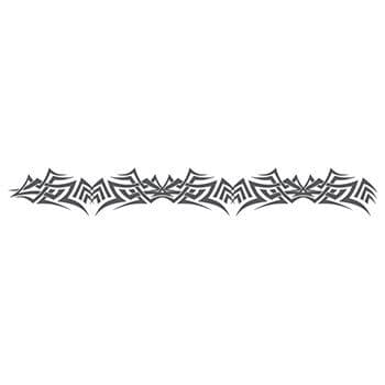 Gray Armband Temporary Tattoo