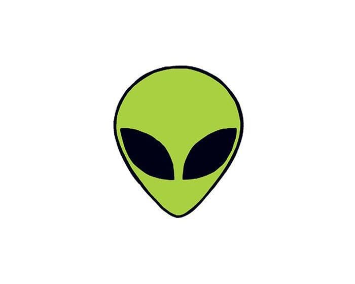 Green Alien Temporary Tattoo