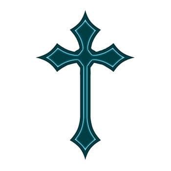Green Celtic Cross Temporary Tattoo