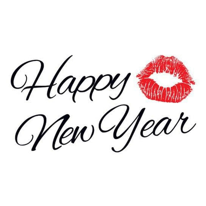 Happy New Year Smooch Temporary Tattoo