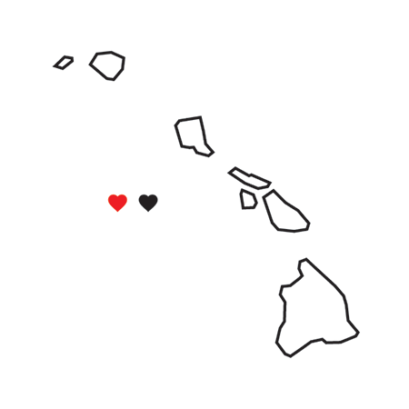 Hawaii State Pride Temporary Tattoo