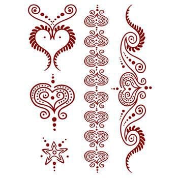 Henna: All Heart Temporary Tattoo Set