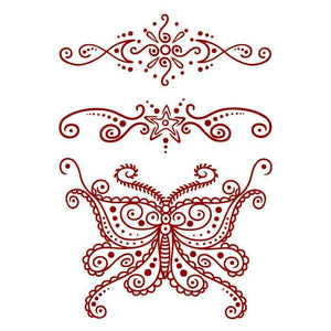 Henna: Red Butterfly Temporary Tattoo
